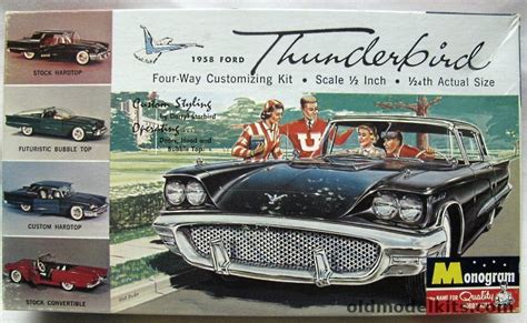 Monogram 124 1958 Ford Thunderbird Convertible Or Hardtop Customizing