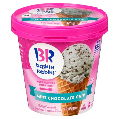 Remove from the cookie sheet and allow to. Baskin Robbins Mint Chocolate Chip Ice Cream - Shop Ice ...