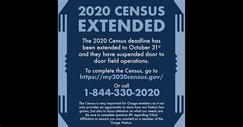 2020 Census Self Response Deadline Extended To Oct 31 Osage News