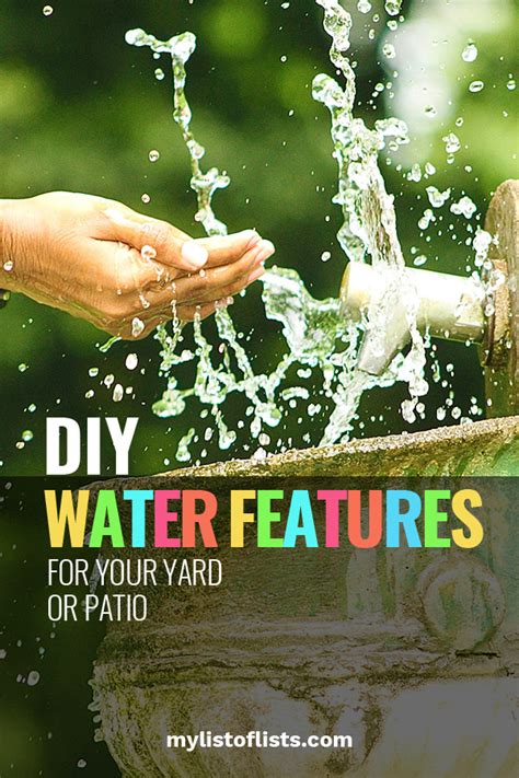 Check spelling or type a new query. DIY Water Features for Your Yard or Patio - My List of Lists