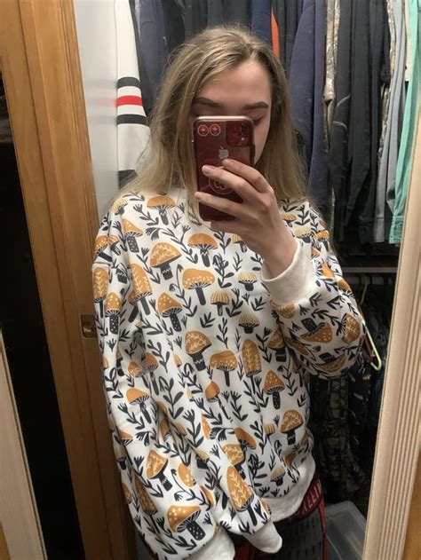 found this oversized brand new mushroom sweater today will be 100 stolen by my bf