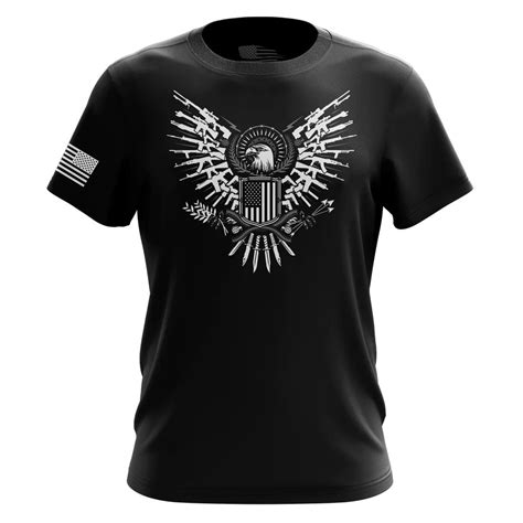 Us Flag Patriotic Military Army Eagle Warfare Printed Mens T Shirt