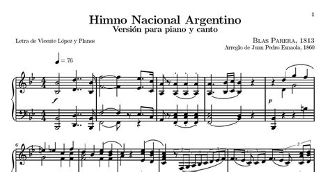 Felkiáltójel Generáció Sitcom Himno Nacional Argentino Partitura Piano