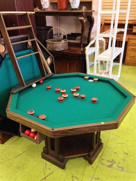 Be sure a 'marked' ball is placed in front of each cup (pocket). Bumper pool table found at http://www.mattcoestates.com ...
