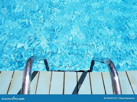 Swimming Pool With Stair Stock Photo Image Of Copyspace 52332110