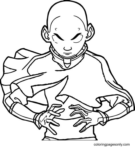 Avatar The Last Airbender Coloring Pages Aang