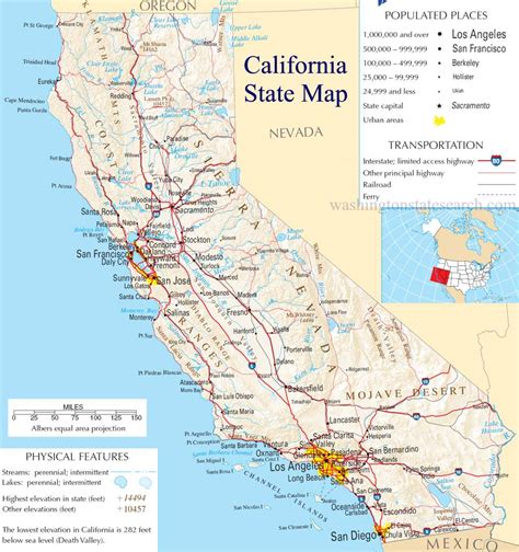 California Map Detailed