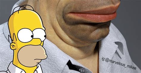 Artist Creates Frightening Depiction Of How Homer Simpson Would Look In