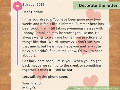 How To Write A Letter To Your Best Friend 14 Steps