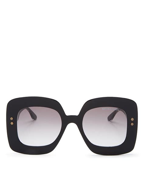 Bottega Veneta Womens Oversized Square Sunglasses 50mm In Blackgray Gradient Modesens
