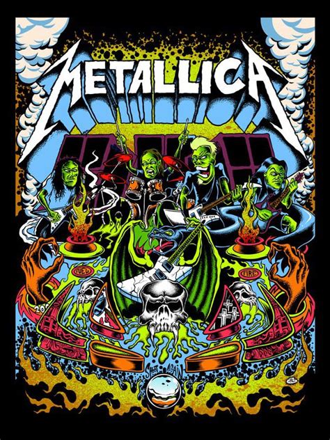 Blacklight Metallica Poster Metallica Art Rock Poster Art Rock Band