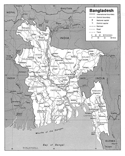 Administrative Map Of Bangladesh Maps Of Bangladesh Maps Of Asia