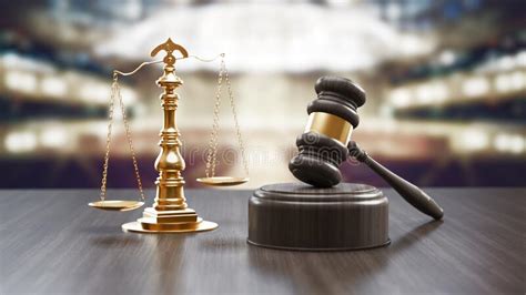 Judges Gavel And Scale Of Justice On The Black Wood Background Top
