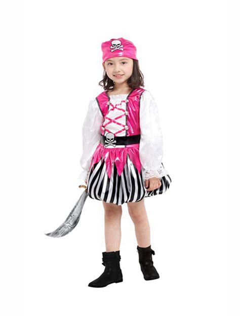 Little Girls Pink Pirate Halloween Costume Party Dress Xl10 12 Years