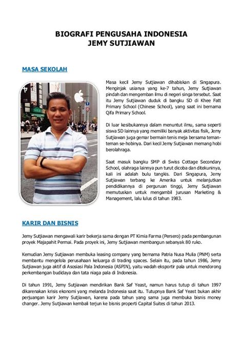 Biografi Pengusaha Yang Sukses Di Indonesia Amat
