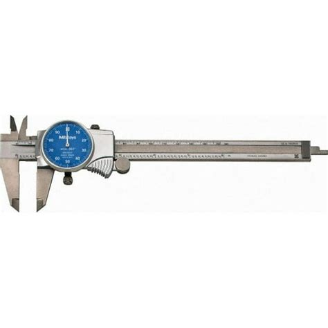 Mitutoyo 505 742 51j Blue Face Dial Caliper 0 To 6 Range 0001