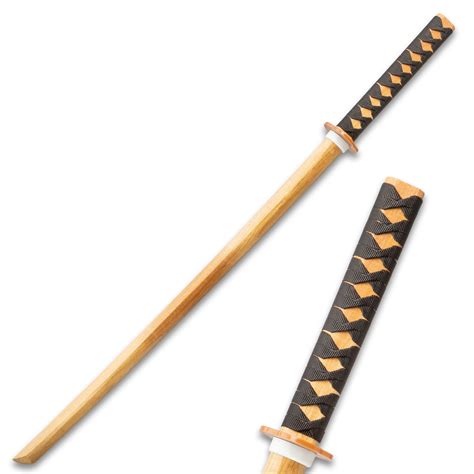 Wooden Daito Bokken Practice Katana Natural True Swords