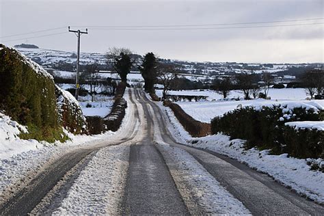 Wintry Along Loughmacrory Road © Kenneth Allen Geograph Ireland