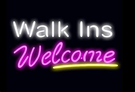 Super Bright Neon Sign Walk Ins Welcome Real Glass Beer Bar Pub Display