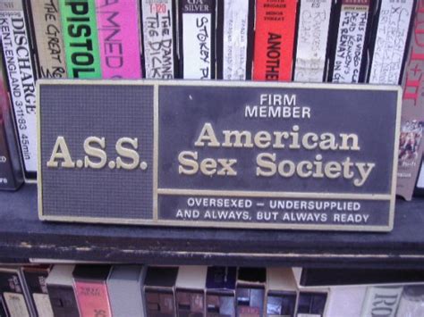The Allee Willis Museum Of Kitsch Ass American Sex Society Wall Plaque