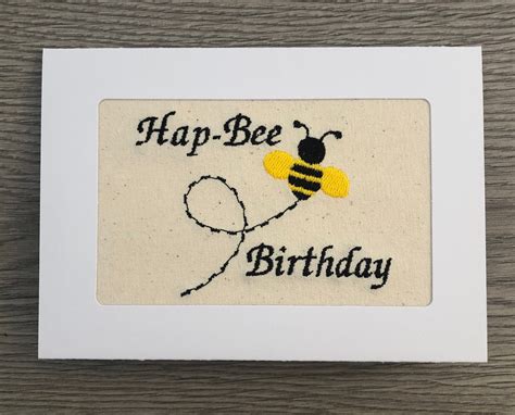 Hap Bee Birthday Birthday Card Etsy