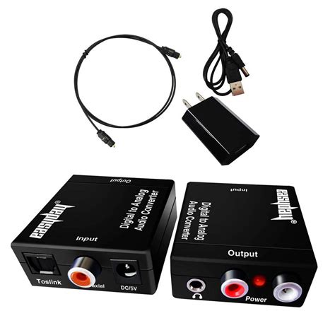 Mua Digital To Analog Audio Converter With Digital Optical Toslink And S Pdif Coaxial Inputs And