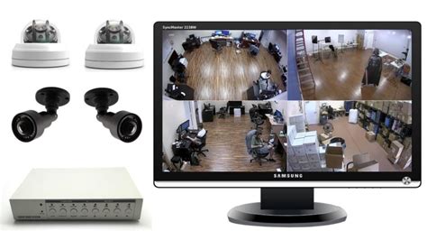 4 Security Camera With Monitor Systems For Live Video Display