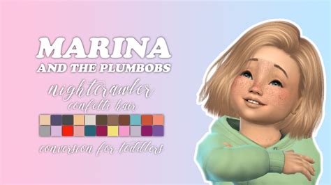 My Sims 4 Blog Confetti Hair Converted For Toddlers By