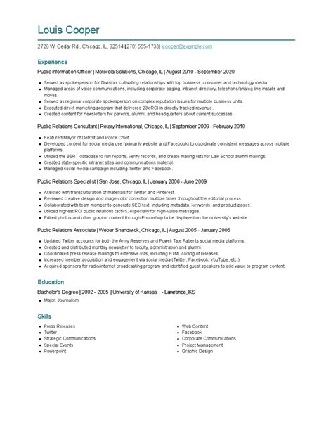 Community Relations Manager Resume Examples And Tips Zippia