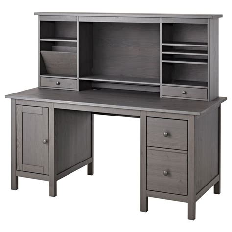 Ikea Hemnes Gray Desk With Add On Unit Ikea Hemnes Desk Grey Desk