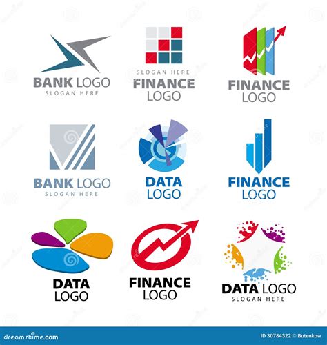 Logos Pour Des Banques Et Des Sociétés De Financement Financières