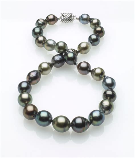 Multicolor Tahitian Baroque Pearl Necklace 10mm X 12mm Aa Quality 16