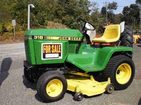 3500 1987 John Deere 318 Tractor With 50 Mower 54 4 Way Plow