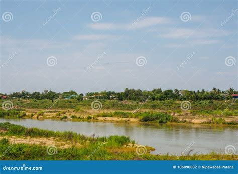 Views Of The River Withe Blue Sky Background Stock Photo Image Of