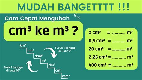 Cara Cepat Cm3 Ke M3 Centimeter Ke Meter Mengubah Cm3 Ke M3