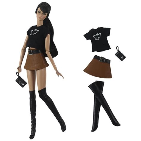 ⚜nk official 1 set outfit casual shirt skirt bag casual clothing for barbie blyth 1 6 fr sd k 6