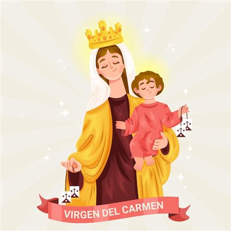 Clipart Virgen Del Carmen