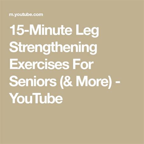 15 Minute Leg Strengthening Exercises For Seniors And More Youtube