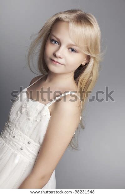Beautiful Little Girl Long Hair Blonde Stock Photo Edit Now 98231546