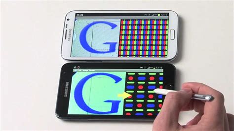 Hands On Samsung Galaxy Note 1 Vs Galaxy Note 2 Oled Pentile Rgb