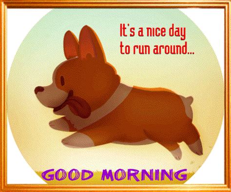 Cute Dog Says Good Morning Free Good Morning Ecards