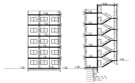 Storey Apartment Building Section Cad Drawing Dwg Cadbull Porn Sex Picture
