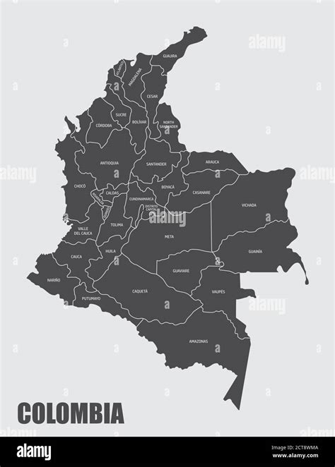 Mapa De Colombia Y Sus Departamentos Fotograf As E Im Genes De Alta