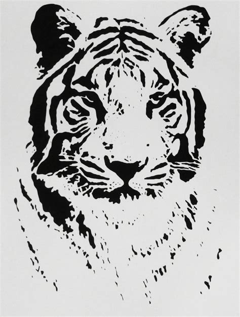 Bengal Tiger Handmade Stencil © Tiger Stencil Animal Stencil