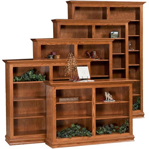 Traditional Double Amish Bookcase Amish Furniture Cabinfield