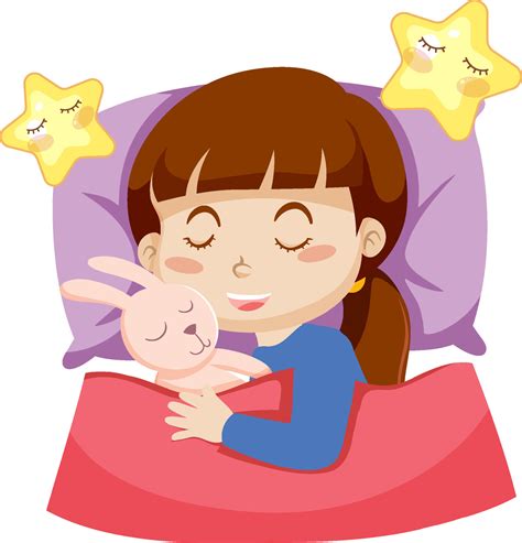 Cute Girl Sleeping Clipart Vector Art At Vecteezy