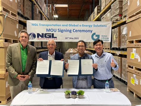 Ngl Signed Mou With Global E Energy Solutions Ngl Transportation