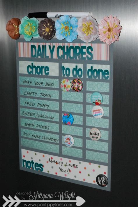 Up On Tippy Toes Diy Chore Chart With Free Svg File
