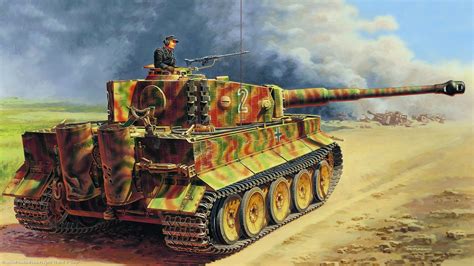 Обои война немецкий тигр танк Tiger тяжелый на рабочий стол