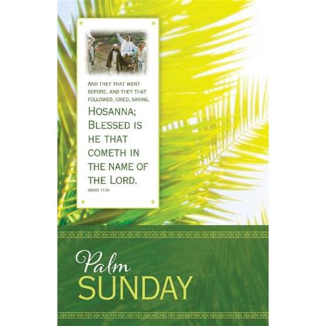 Bulletin Palm Sunday Blessed Pkg 100 Palm Sunday Church Bulletin